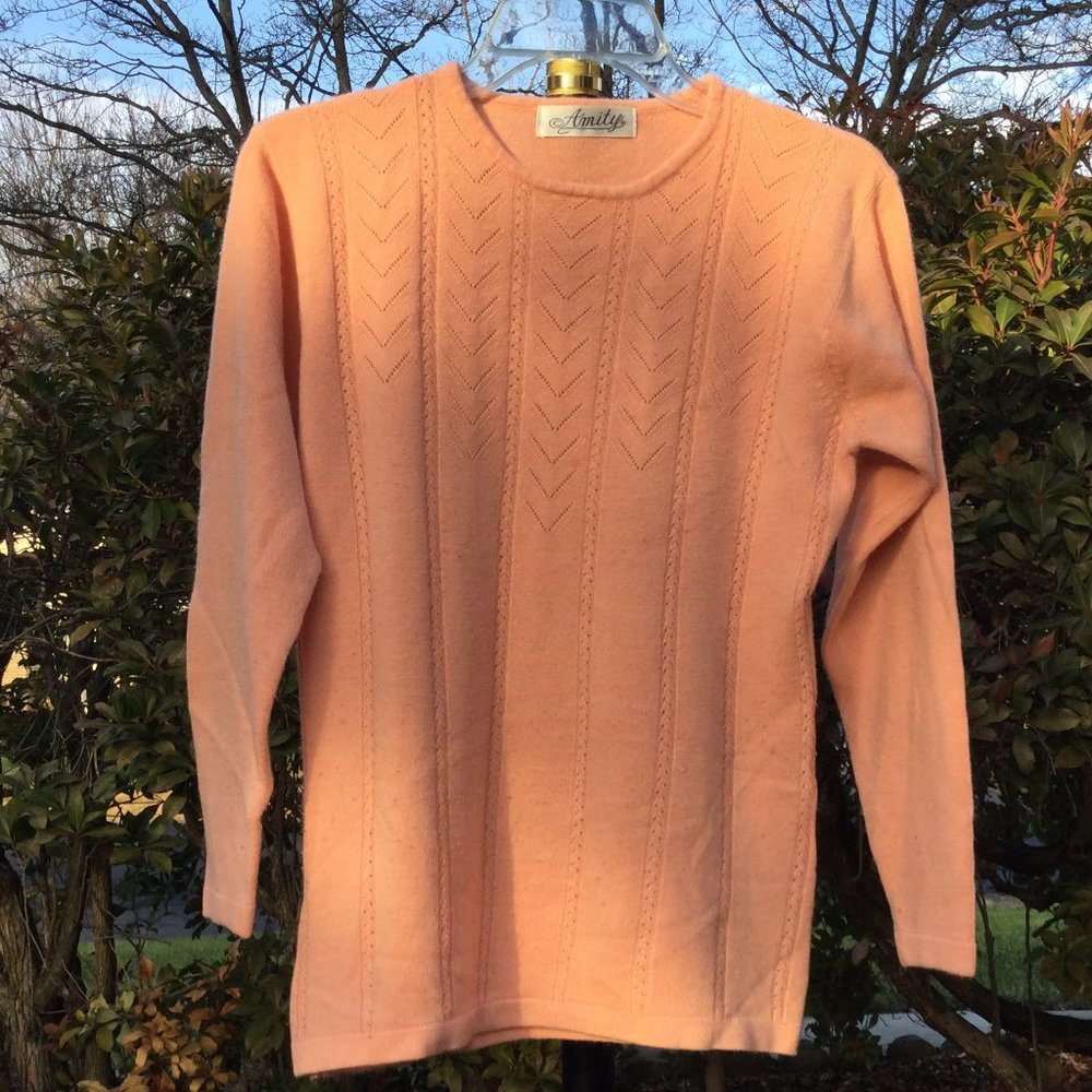 Amity Soft Peach Round Neck Sweater Tunic